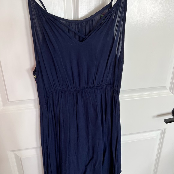 Navy Pattern Dress - Picture 2 of 3